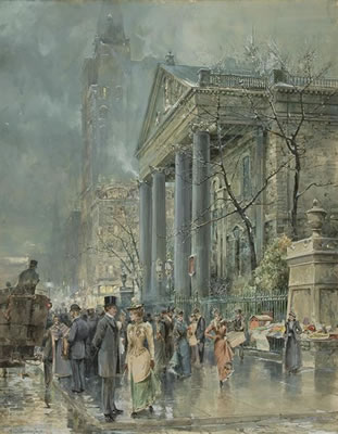 Sample artwork by William Louis Sonntag Jr (1869 - 1898), known for marine, landscape, genre, figure, marine and railroad painting - View similar artists and auction records