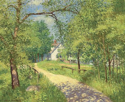 Cottage in the Woods by Joseph Enneking - Auction record, sale price, and art valuation. Compare with similar artists and explore comparable artworks.