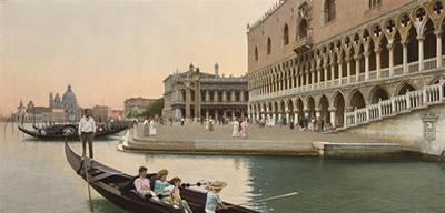 Sample artwork by Vincenzo Caprile (1856 - 1936), known for impressionist landscape and portrait painting in various mediums - View similar artists and auction records