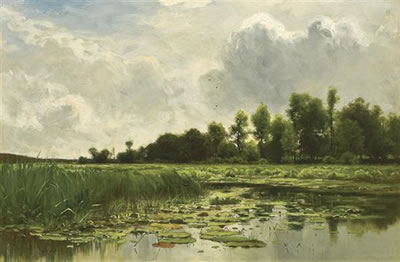 Sample artwork by Charles Harry (Henry) Eaton (1850 - 1901), known for landscape, and still life painting, illustration - View similar artists and auction records