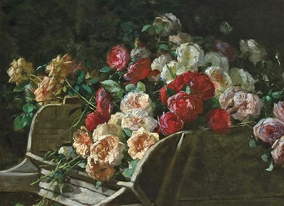 Roses in a Wheelbarrow