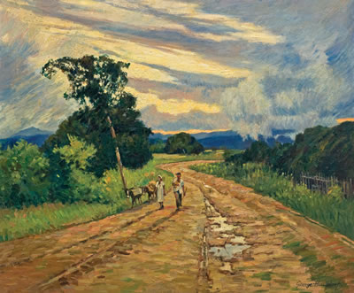 Dominican Countryside by George Hausdorf - Auction record, sale price, and art valuation. Compare with similar artists and explore comparable artworks.