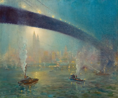 The Brooklyn Bridge at Night