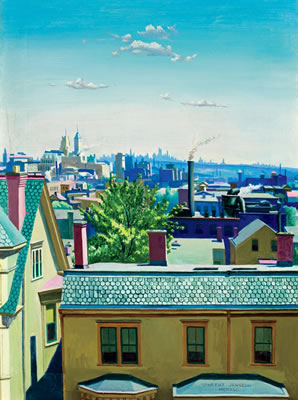 Rooftops by Vincent Jannelli - Auction record, sale price, and art valuation. Compare with similar artists and explore comparable artworks.