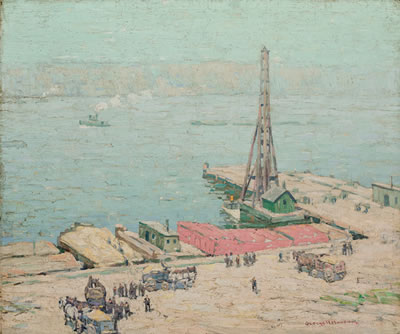 A View of the Palisades from New York