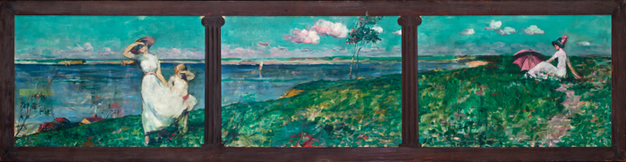 Summer Day by the Shore (tryptych)