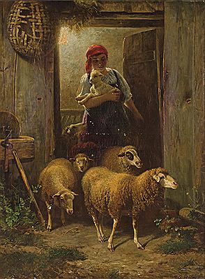 Shepardess and Her Flock