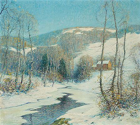 "Stream in a Winter Landscape"