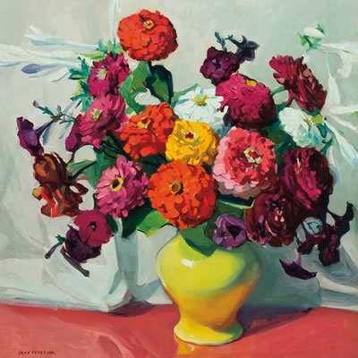 Zinnias in a Vase