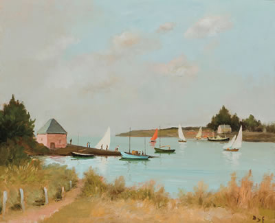 Le cale du Passage (Brittany, golfe of Morbihan, crossing the Vannes)