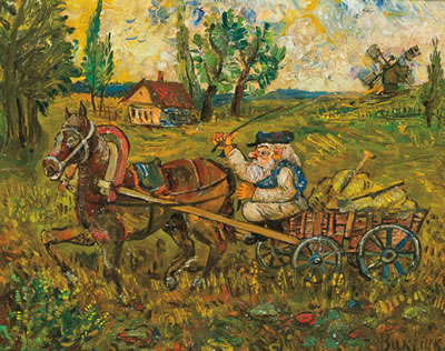 Peasant, Horse and Cart