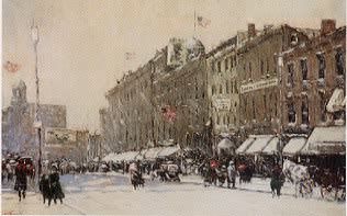 Looking Towards Washinton Street, NY by Franklin Morris - Auction record, sale price, and art valuation. Compare with similar artists and explore comparable artworks.