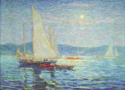 Early Moonlight, Newport Harbor