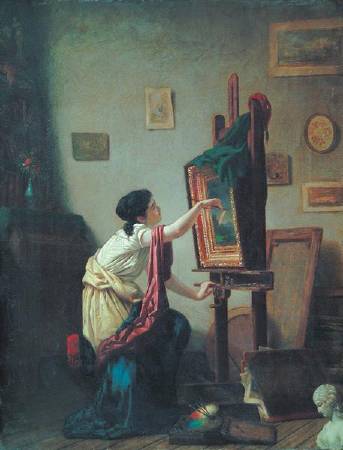 Young Girl at her Easel