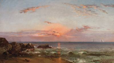 Sample artwork by Charles Day Hunt (1840 - 1914), known for landscape, genre and animal painting - View similar artists and auction records