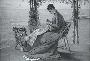 Sewing on the Verandah