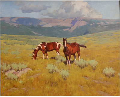 Shoshone Ponies by Charles Dayton - Auction record, sale price, and art valuation. Compare with similar artists and explore comparable artworks.