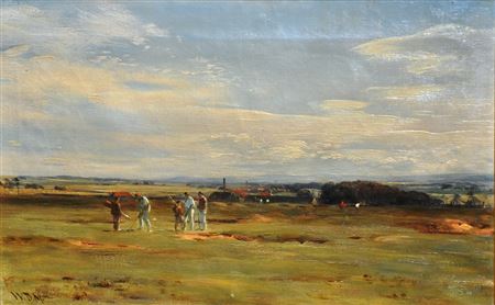 `Golfing Scene` by William Darling Mackay - Auction record, sale price, and art valuation. Compare with similar artists and explore comparable artworks.