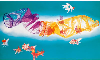 CONDOM SERIES: ENLARGED PROPS-CRYSTAL AND FISHES 2