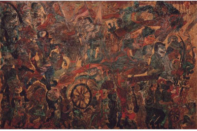 Sample artwork by Nasirun (Born 1965), known for painting - View similar artists and auction records