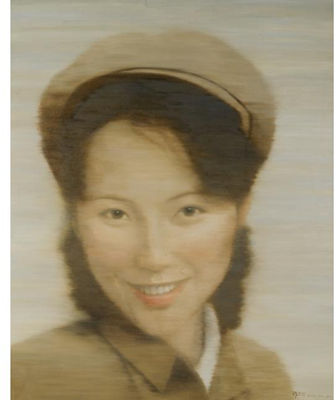 Sample artwork by Zhilong Qi (Born 1962), known for painting; fashion model portraits, gaudy art, chinese girls with hats - View similar artists and auction records