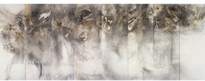 MAN, EAGLE AND EYE IN THE SKY: PEOPLE (EIGHT PANEL SCREEN)