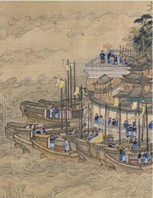 The Kangxi Emperor's Nanxun Tu # 6: Visit to Mount Jinshaw