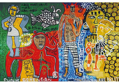YES, I'M PUNK! by Bob Sick Agung - Auction record, sale price, and art valuation. Compare with similar artists and explore comparable artworks.