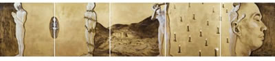 Sample artwork by Agus Suwage (Born 1959), known for whimsical, pornographic figure painting, sculpture, graphics - View similar artists and auction records