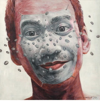 Portrait of Agus Suwage: Self-portrait
