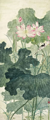 BLOSSOMING LOTUS IN SUMMER