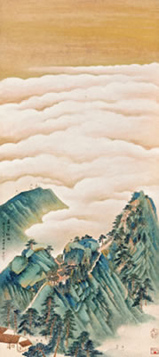 Sample artwork by Ruosi Hu (1916 - 2004), known for scroll paintings - View similar artists and auction records