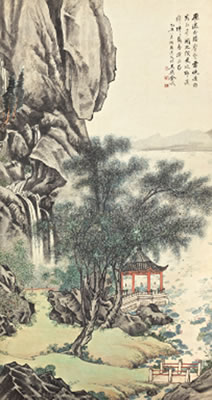LOTUS POND IN SUMMER