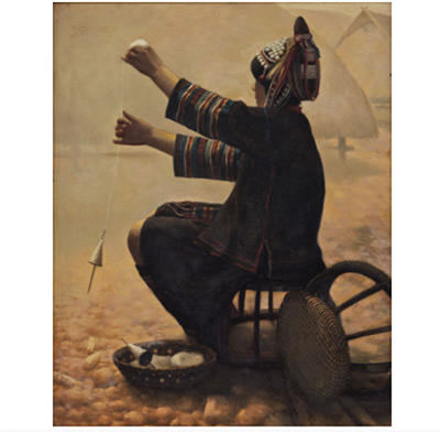GIRL ENTWISTING LINE by Baoyu Cai - Auction record, sale price, and art valuation. Compare with similar artists and explore comparable artworks.