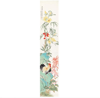 FLOWER AND ROOSTER