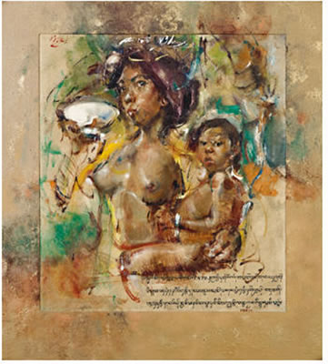 BALINESE WOMAN WITH CHILD by Antonio Maria Blanco - Auction record, sale price, and art valuation. Compare with similar artists and explore comparable artworks.