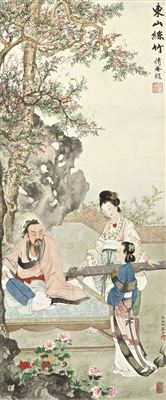 SCHOLAR LISTENING TO MUSIC by Meicun Zhu - Auction record, sale price, and art valuation. Compare with similar artists and explore comparable artworks.