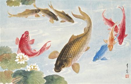 CARPS IN THE LOTUS POND