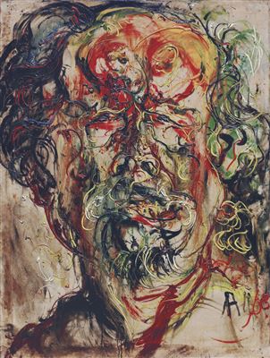 Portrait of Kusama Affandi: Self-portrait