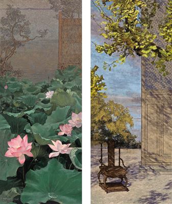 BEYOND THE HEDGE; AUTUMN MEDITATION (DIPTYCH)
