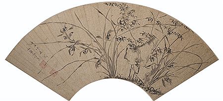 ORCHIDS, BAMBOO AND ROCK