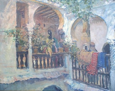 Intérieur de Médina animée.