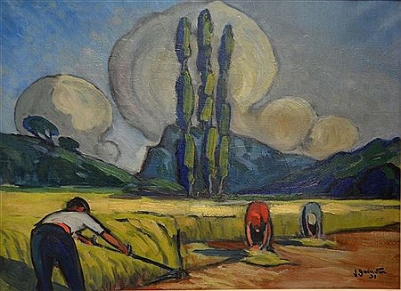 Moissonneurs au pied de la Sainte Victoire