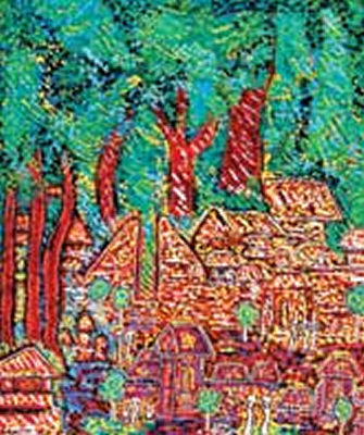 Sample artwork by Gung Anom (Born 1982), known for painting - View similar artists and auction records