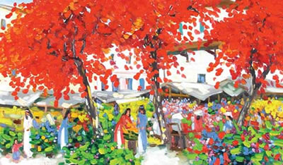 Flower Market by Lam Duc Manh - Auction record, sale price, and art valuation. Compare with similar artists and explore comparable artworks.