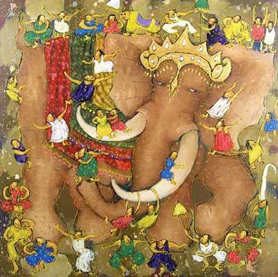 Sample artwork by I Made Gunawan (Born 1973), known for painting - View similar artists and auction records