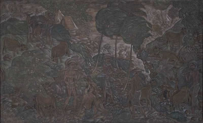Men Working in a Village