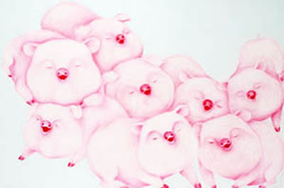 Sample artwork by Ketut "Lekung" Sugantika (Born 1975), known for painting - View similar artists and auction records