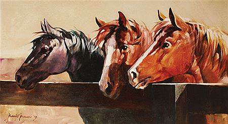 Three Horse by Basuki Bawono - Auction record, sale price, and art valuation. Compare with similar artists and explore comparable artworks.