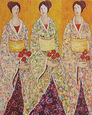 Tiga Gadis Berbaju Mawar by Made Suraja - Auction record, sale price, and art valuation. Compare with similar artists and explore comparable artworks.